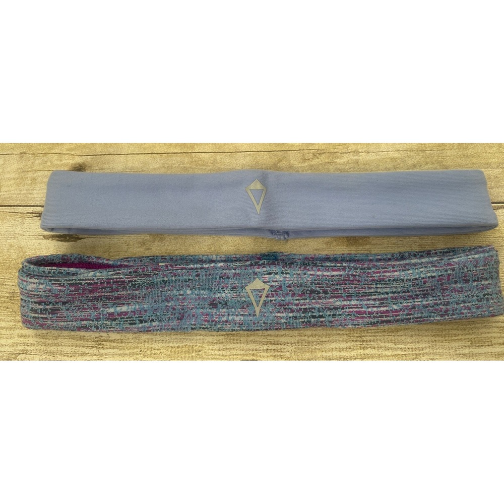 Ivivva By Lululemon Lot 2 Girls Headbands Solid Colors Purple Blue